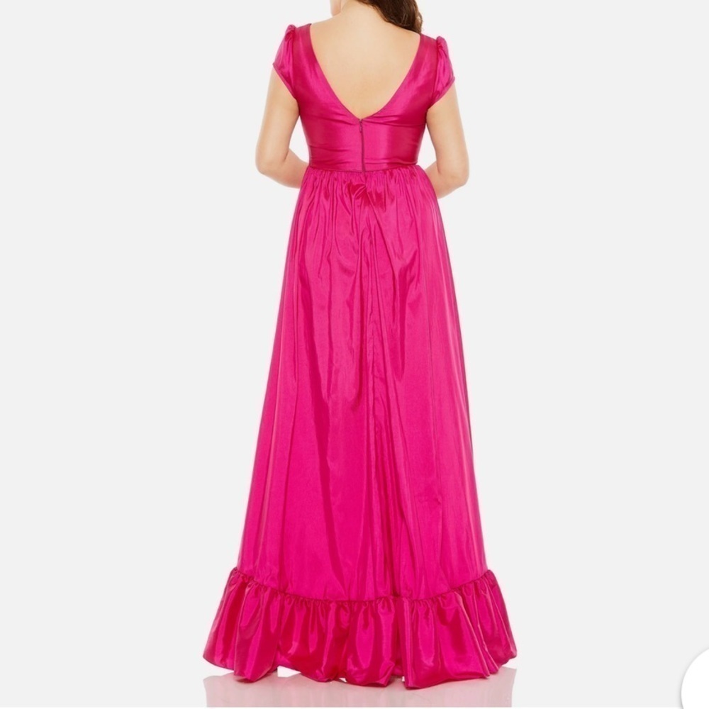 Mac Duggal Long Plus-Size Formal Dress 68525 sz 16W pink ruffle layered gown NWT - Picture 2 of 16
